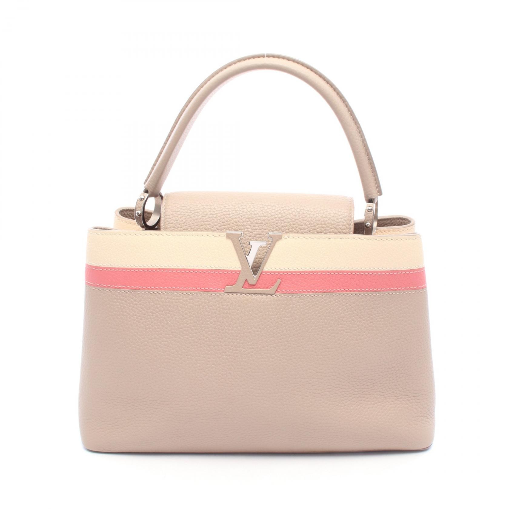 ルイ・ヴィトン LOUIS VUITTON カプシーヌMM ハンドバッグ バッグ トリヨンレザー トリヨンレザー ベージュ レディース ベージュ系 / ピンク系 / アイボリー系 M42925 【中古】