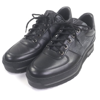 極美品 ルイヴィトン ローカットスニーカー ハーレムライン ブラック グレー