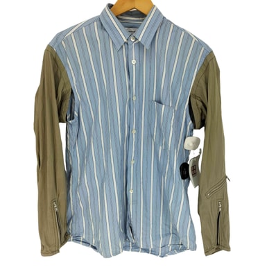 20SS フランス製 再構築 ストライプ アンダー アームカット シャツ【1142026155575】