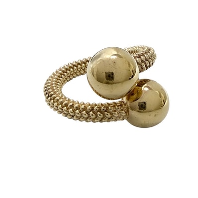 ボッテガヴェネタ 男女兼用 イントレチャート ボール リング 指輪 14号