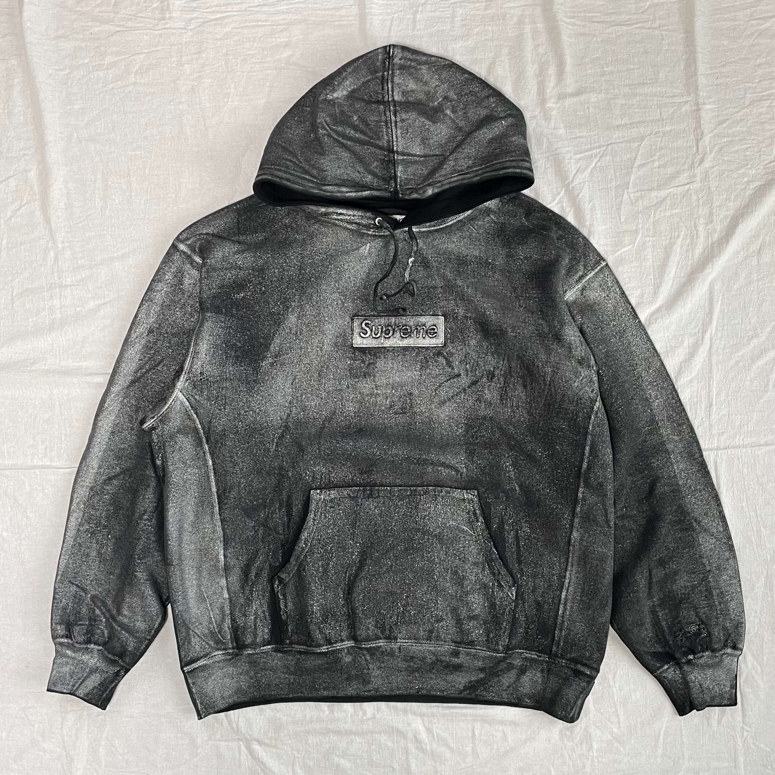 Supreme x MM6 Maison Margiela Foil Box Logo Hooded Sweatshirt "Black"