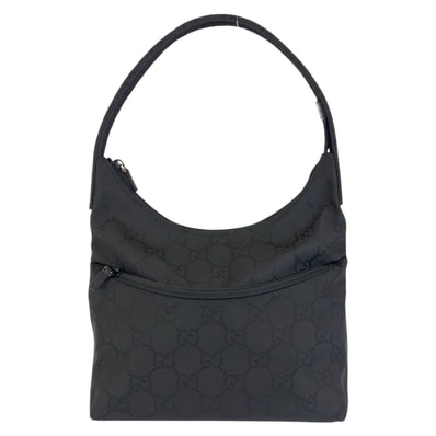 美品 GUCCI グッチ GGナイロン ブラック 黒 ナイロン ホーボー ショルダーバッグ 602301 【中古】