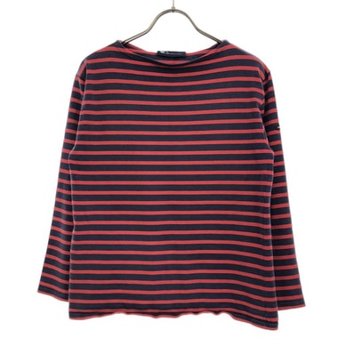 SAINT JAMES セントジェームス フランス製 ボーダー 長袖 バスクシャツ 3 1/2 ネイビー×レッド ロンT カットソー