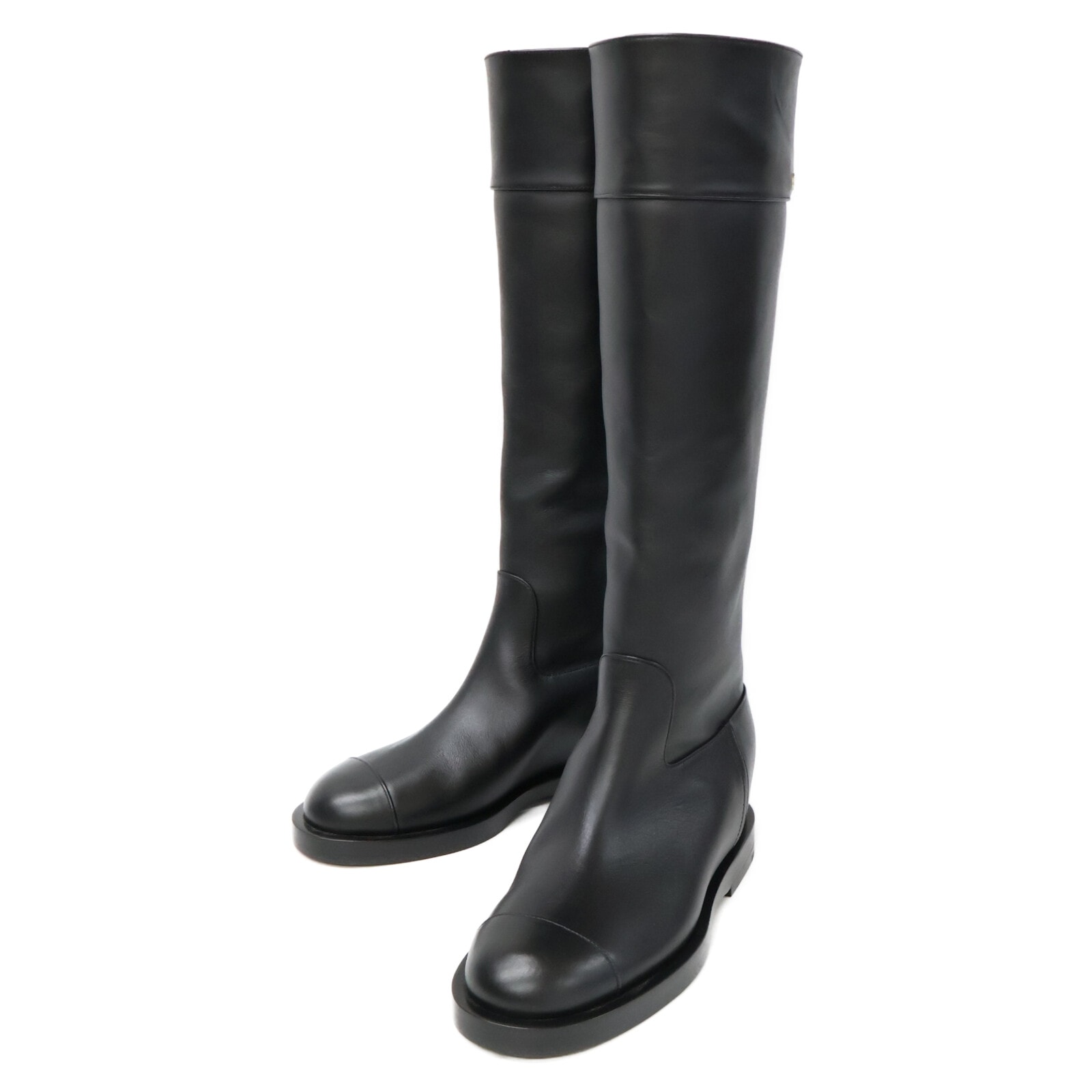 シャネル 新品同様 G45264 ブラック ロングブーツ 36C