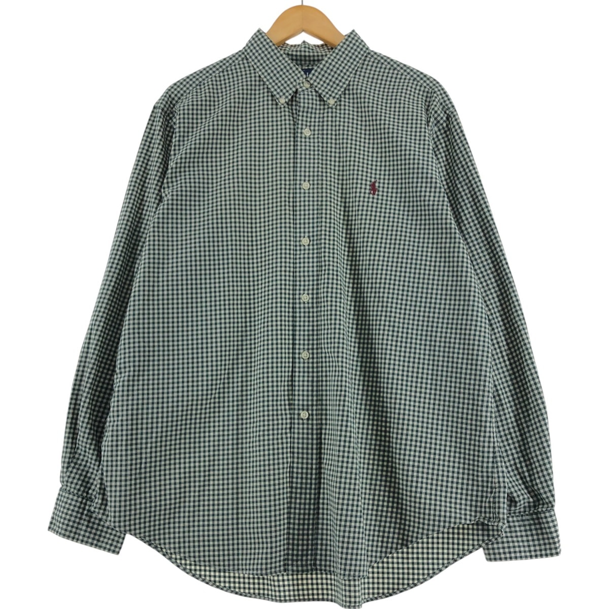 古着 ラルフローレン Ralph Lauren CLASSIC FIT ギンガムチェック 長袖 ボタンダウンチェックシャツ メンズXL相当/eaa523747