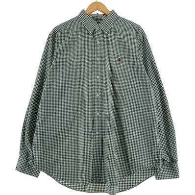 古着 ラルフローレン Ralph Lauren CLASSIC FIT ギンガムチェック 長袖 ボタンダウンチェックシャツ メンズXL相当/eaa523747