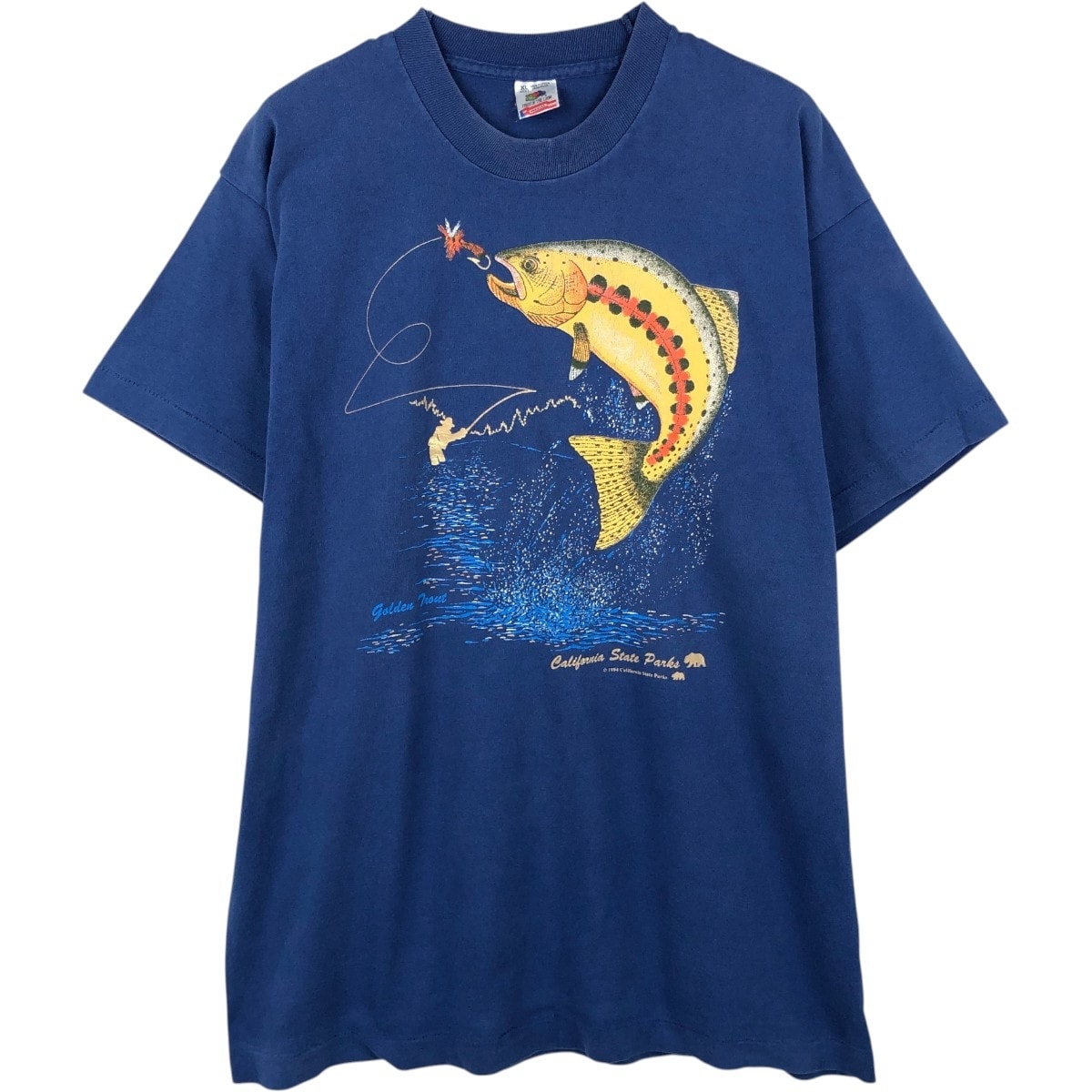 古着 90年代 フルーツオブザルーム FRUIT OF THE LOOM 魚柄 アニマルTシャツ USA製 メンズXL相当 ヴィンテージ/eaa657117