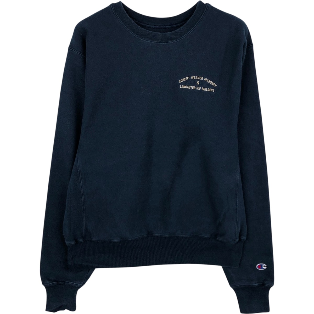 古着 00年代 チャンピオン Champion PREMIUM REVERSE WEAVE プレミアムリバースウィーブ Robert Weaver Masonry アドバタイジング スウェットシャツ トレーナー メンズS相当/eaa545865