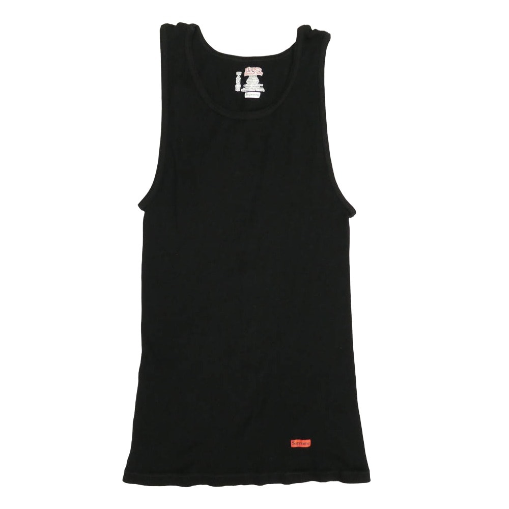 Supreme シュプリーム HANES ヘインズ Tank Tops タンクトップ カットソー ブラック系 L【中古】