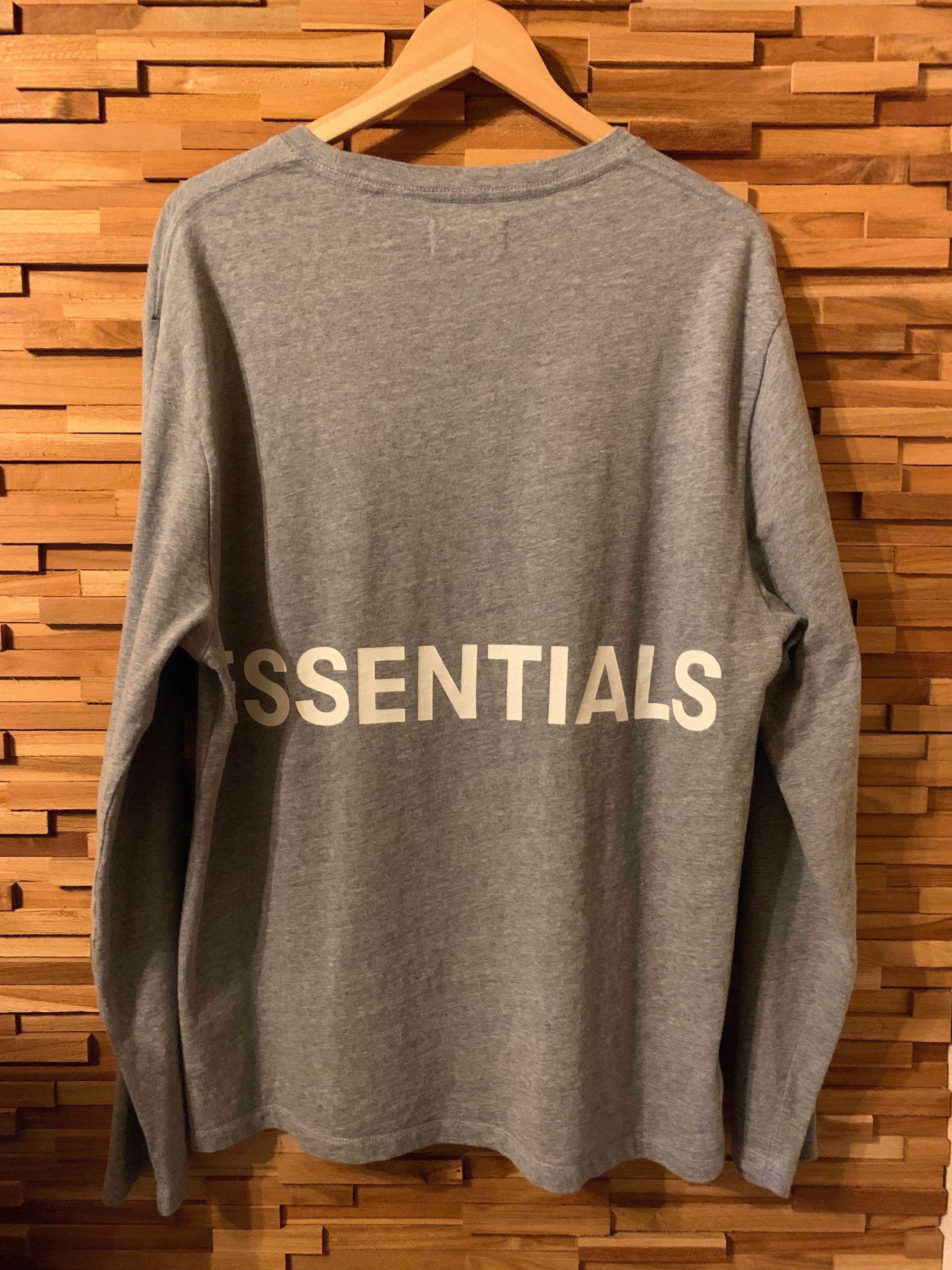 essentials 初期バックプリント長袖T 