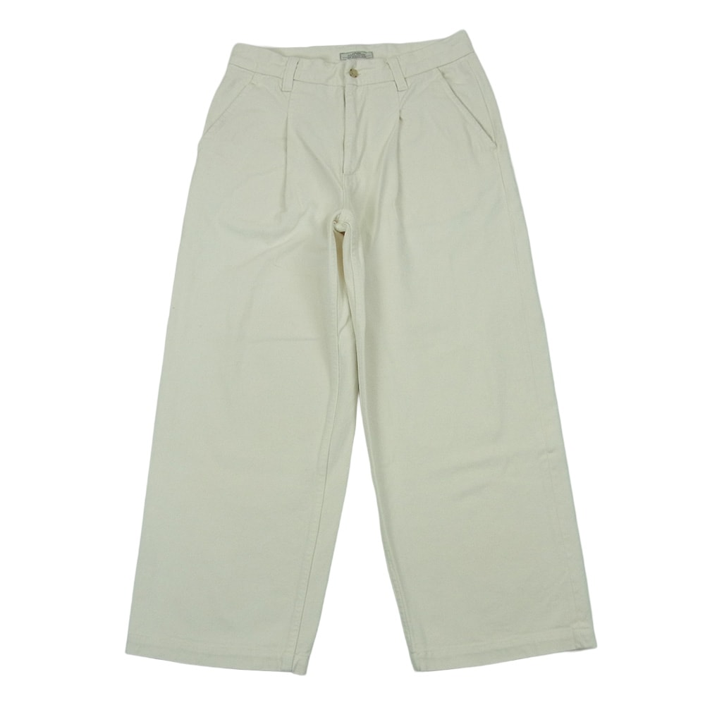JOURNAL STANDARD ジャーナルスタンダード 25SS 25-030-464-0750-2-0 relume 12オンス ベルテッド ホワイト デニム スラックス パンツ オフホワイト系 S【美品】【中古】