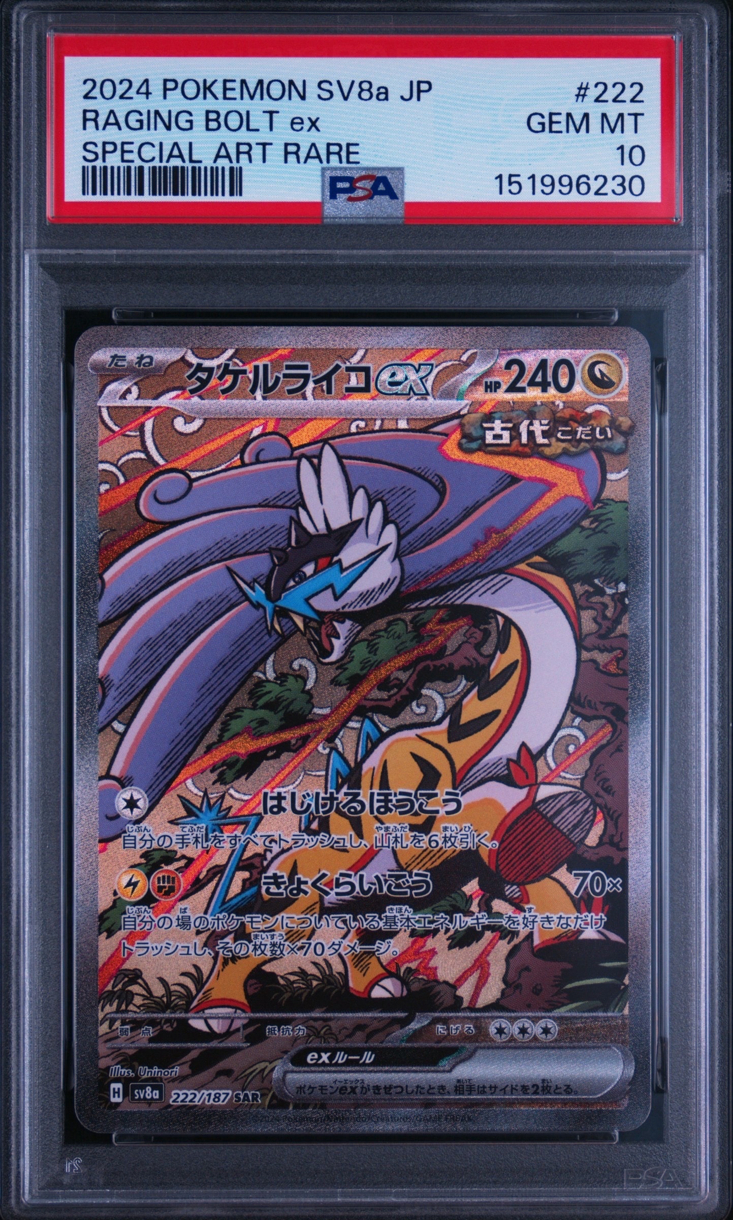 タケルライコex SAR [SV8a 222/187](ハイクラスパック「テラスタル