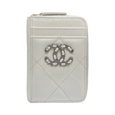 CHANEL シャネル コインケース レディース シャネル19 ディズヌフ ラムレザー AP2701 アイボリー