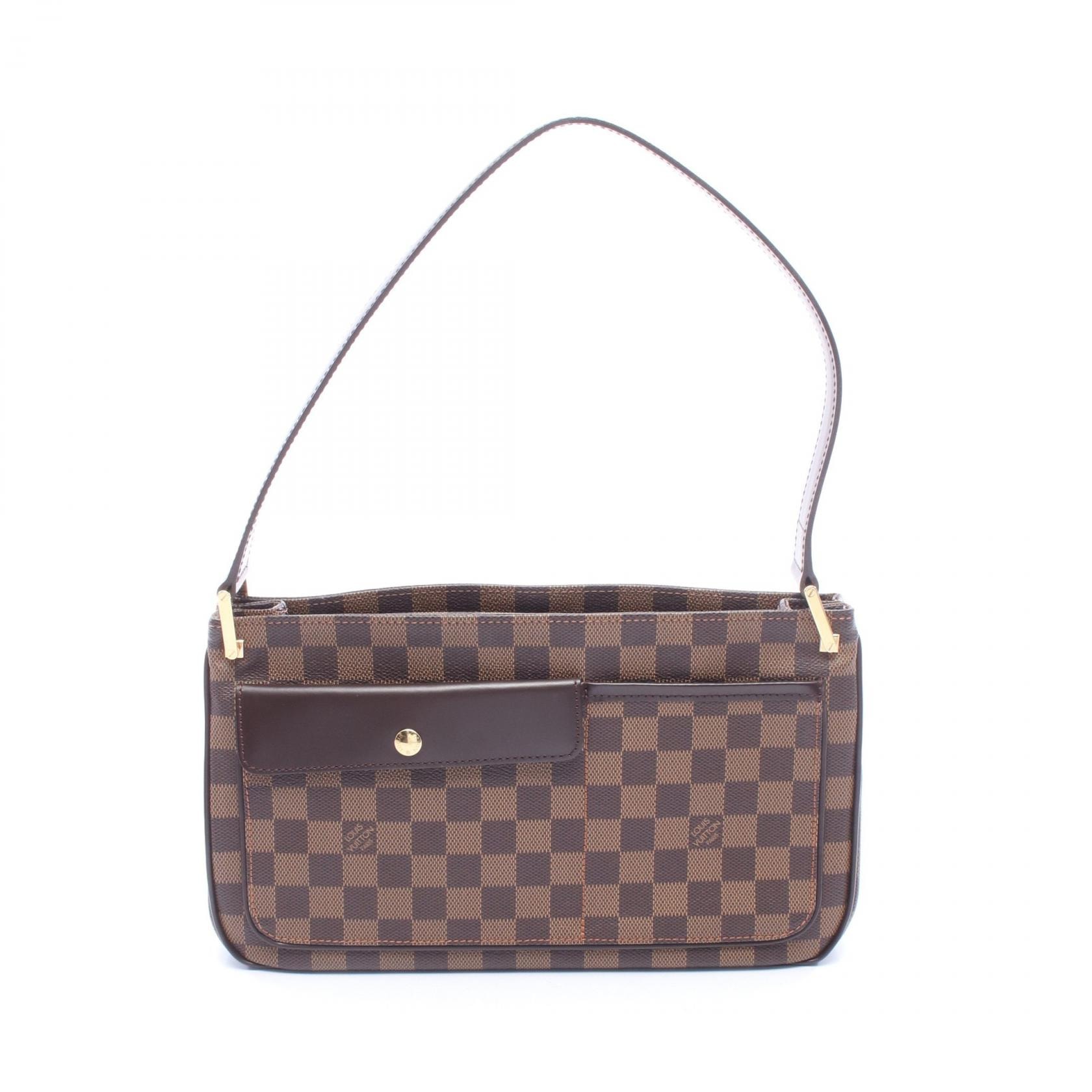 ルイ・ヴィトン LOUIS VUITTON オーバーニュ ショルダーバッグ バッグ PVCコーティングキャンバス レザー ダミエ エベヌ レディース ブラウン系 N51129 【中古】