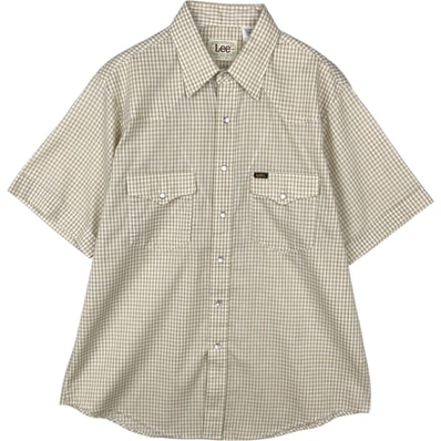 古着 70年代 リー Lee ギンガムチェック 半袖 ウエスタンシャツ USA製 メンズXL相当 ヴィンテージ/eaa623255