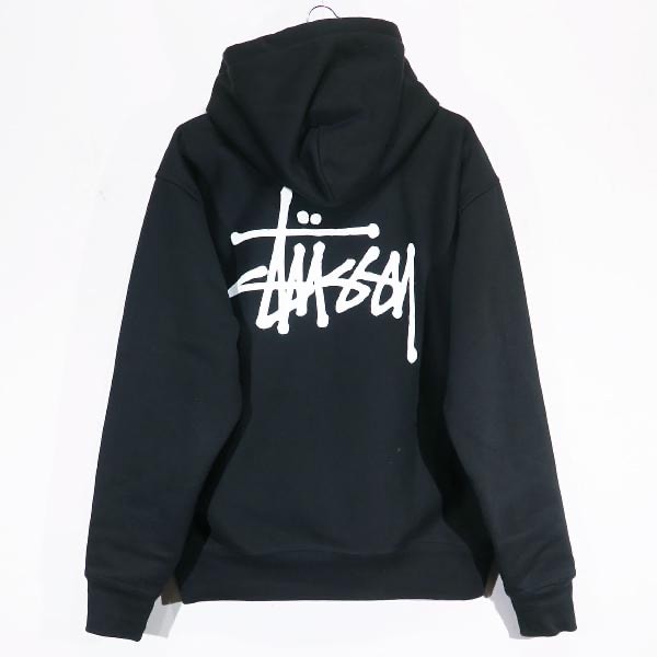 STUSSY ステューシー BASIC STUSSY HOODIE ベーシック フーディー トップス パーカー プルオーバー ブラック サイズM
