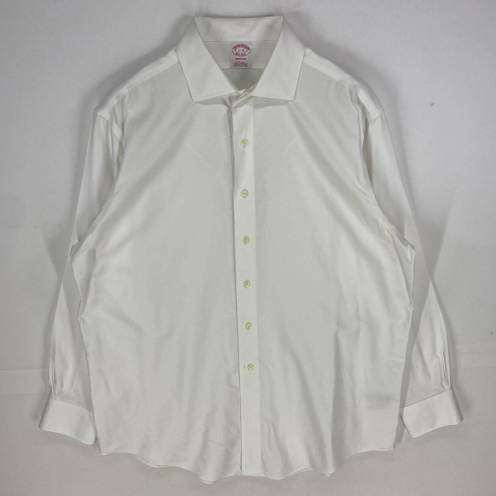 古着 ブルックスブラザーズ Brooks Brothers 長袖シャツ MADISON 1818 ロングスリーブ 17  ホワイト系 メンズ