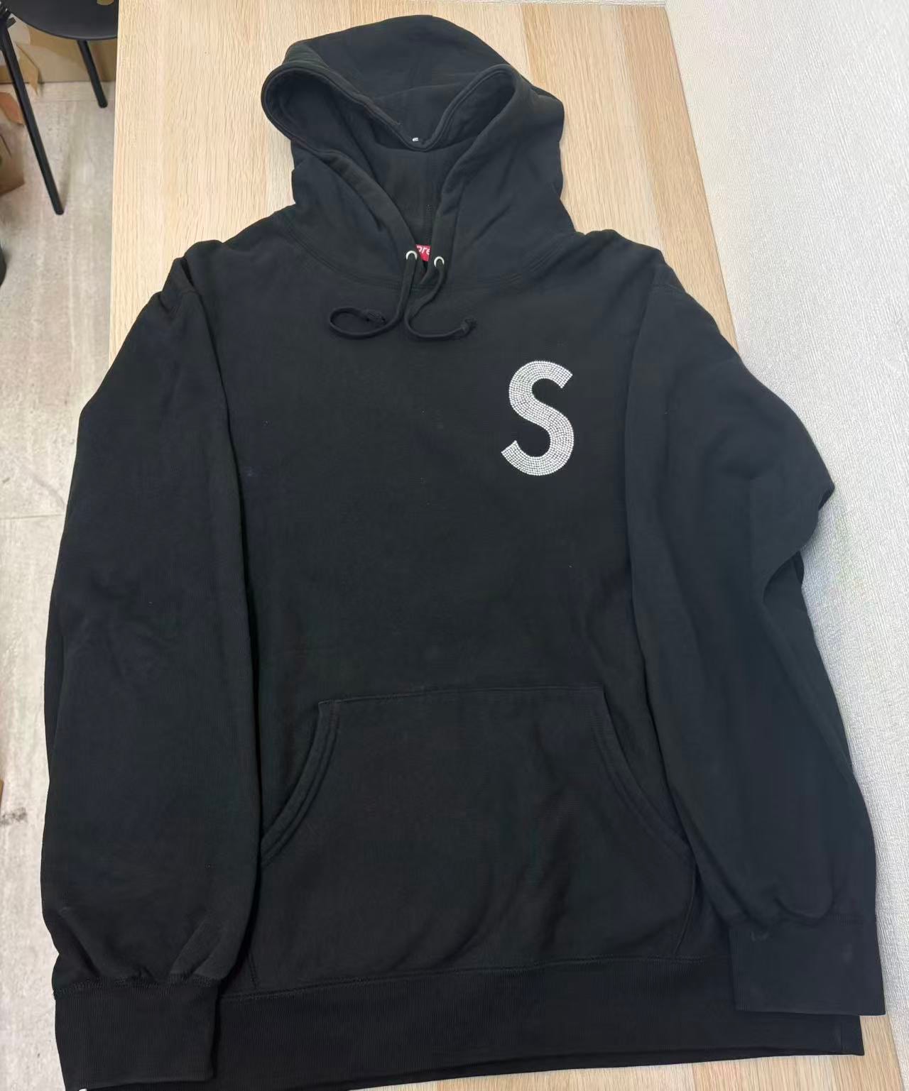 Supreme Swarovski® S Logo Hooded Sweatshirt "Black"