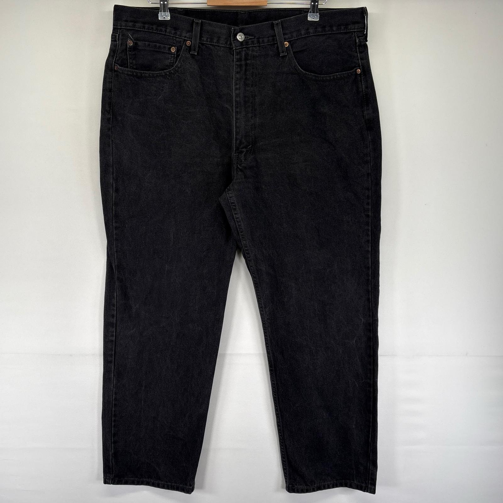 古着 リーバイス Levi's デニム パンツ Gパン 550 テーパード 5ポケット ジッパーフライ 大きいサイズ W40 L32  ブラック系 メンズ