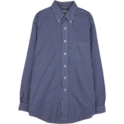 古着 ブルックスブラザーズ Brooks Brothers Est.1818 ギンガムチェック 長袖 ボタンダウンチェックシャツ メンズM相当/eaa646555