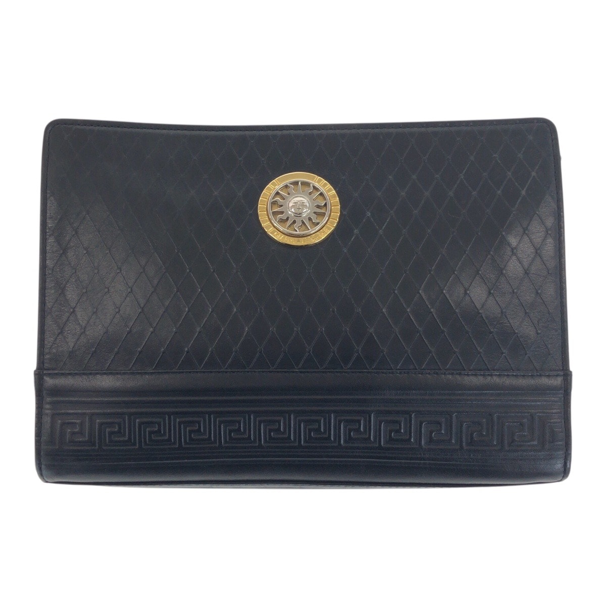 ◇A4392 VERSACE ヴェルサーチ サンバースト クロコ レザー ハンド 