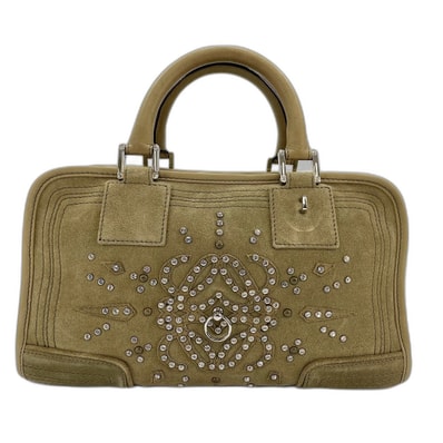 ロエベ LOEWE アマソナ ラインストーン ハンドバッグ【中古】
