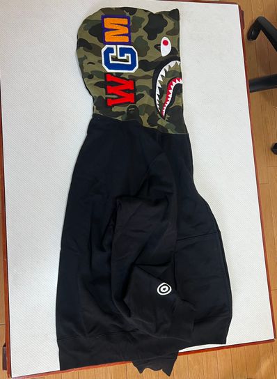 A BATHING APE 1ST Shark Full Zip Hoodie "Black"