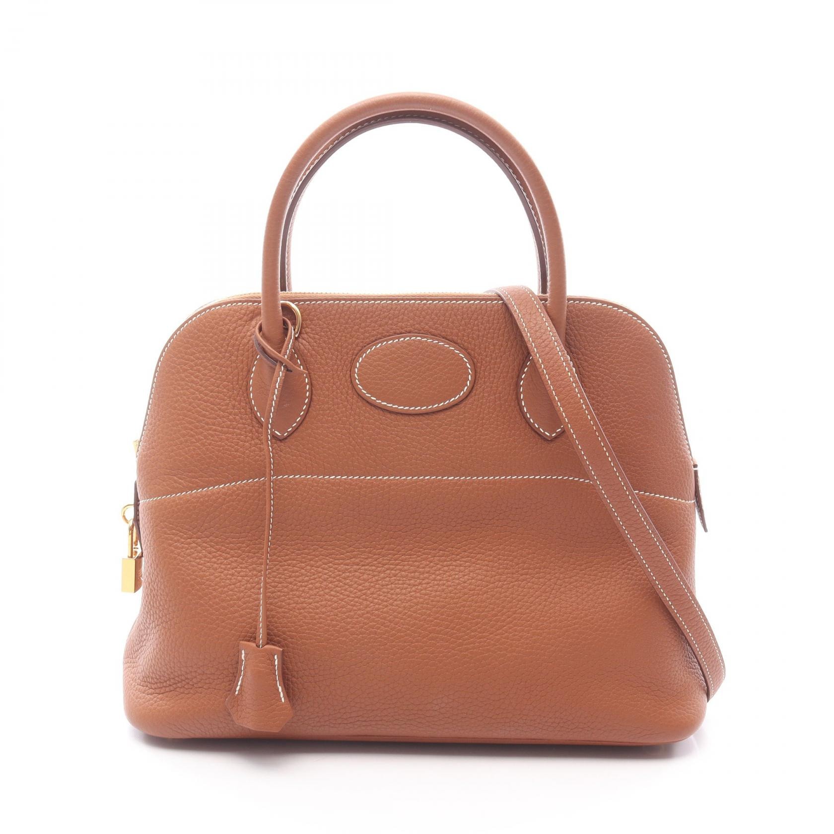 エルメス HERMES ボリード31 ハンドバッグ バッグ レザー トリヨンクレマンス トリヨンクレマンス ゴールド Y刻印(2020年製造) レディース ブラウン系 【中古】
