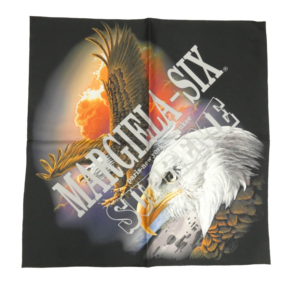 Supreme シュプリーム MAISON MARGIELA メゾンマルジェラ 26SS MM6 MAISON MARGIELA Eagle Silk Scarf  メゾンマルジェラ  シルク スカーフ ブラック系【美品】【中古】