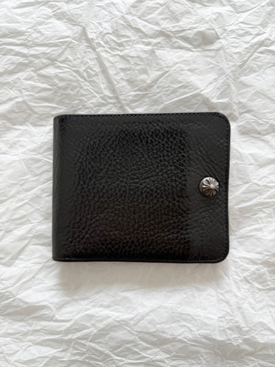 Chrome Hearts 1-Snap Cross Button Wallet "Black"