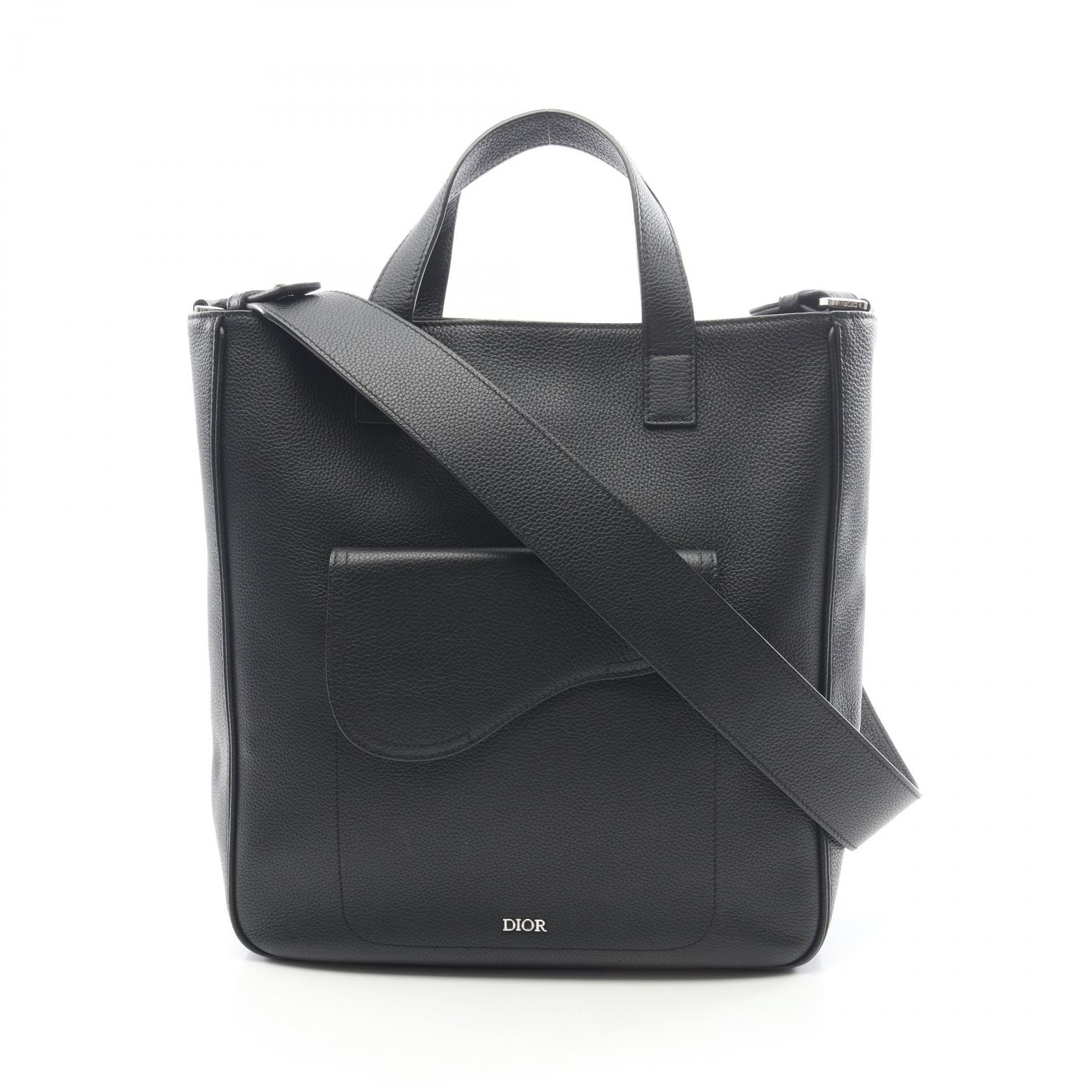 ディオール Dior SADDLE サドル トートバッグ バッグ レザー メンズ ブラック系 【中古】