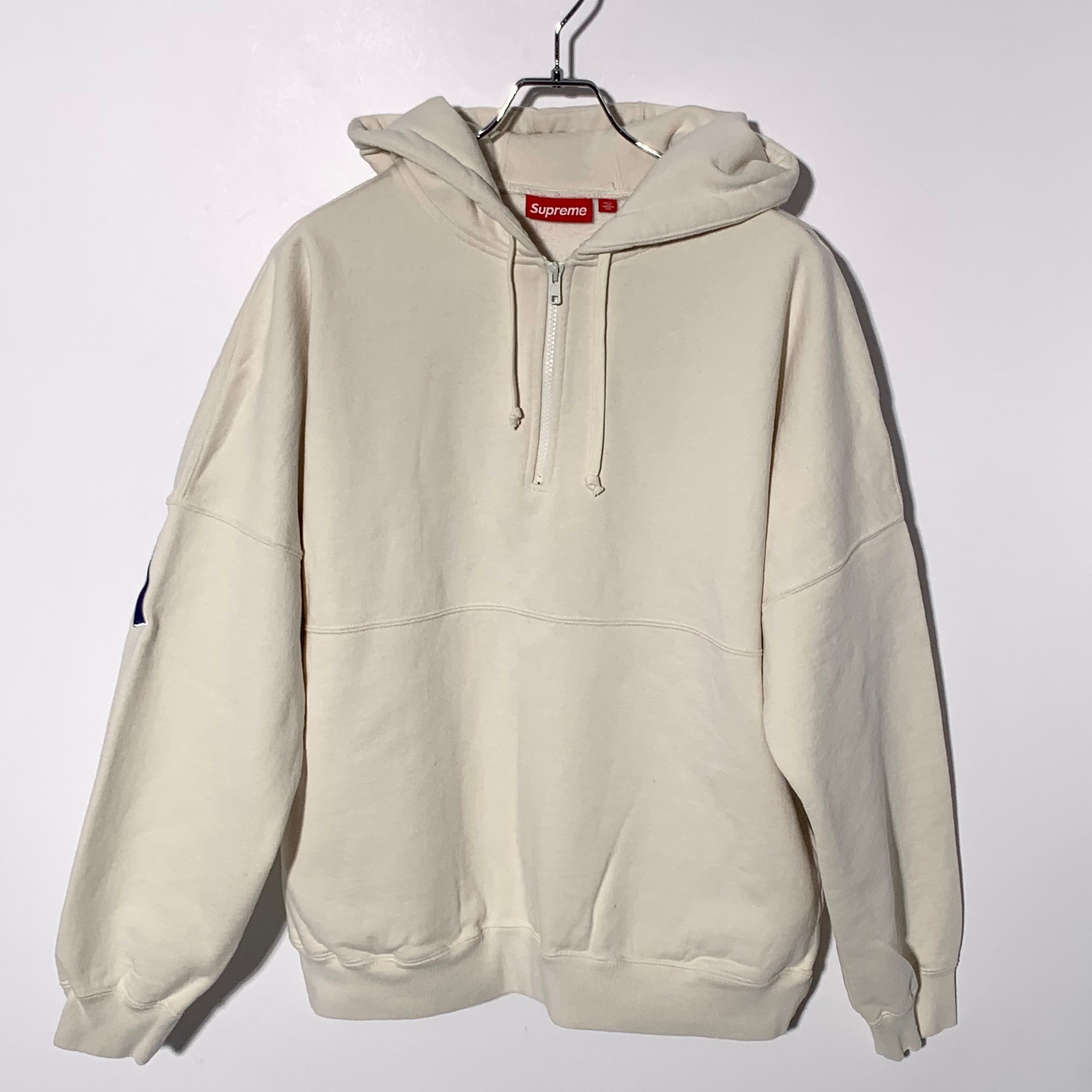 Supreme Wrapped Half Zip Hooded Sweatshirt "Stone"