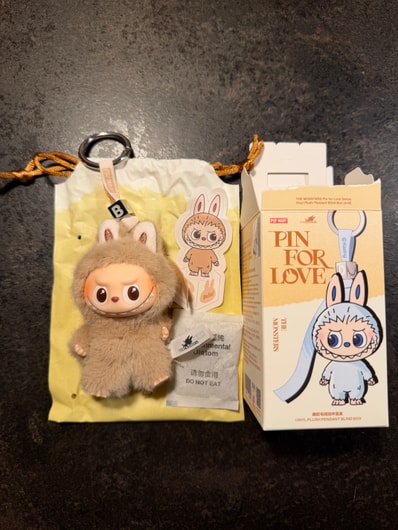 POP MART THE MONSTERS (LABUBU) Pin for Love Series-Vinyl Plush Pendant (A-M) B