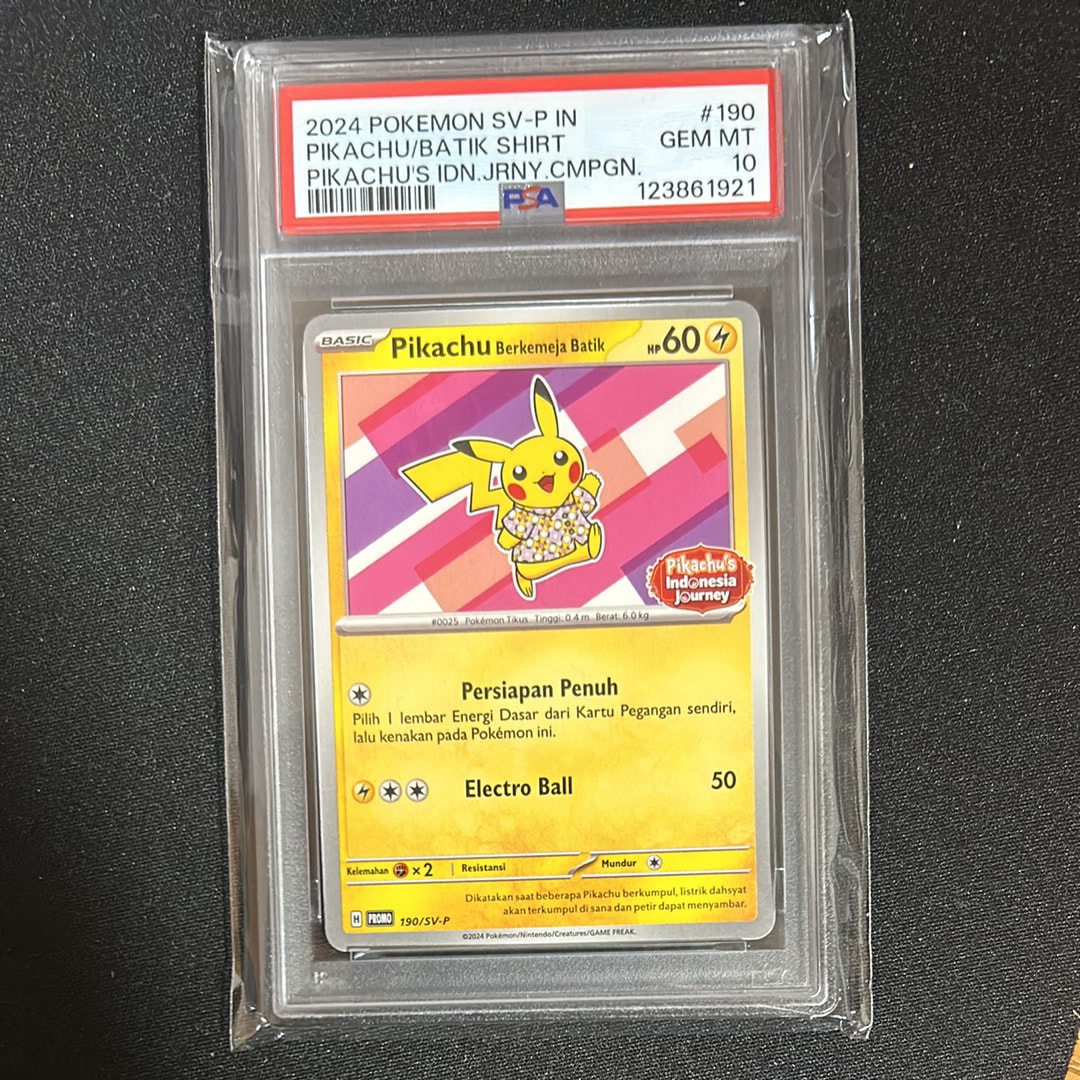 PSA10】バティックシャツを着たピカチュウ (フラワーピカチュウ柄) P
