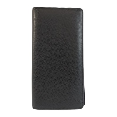 美品 LOUIS VUITTON ルイヴィトン タイガ ポルトフォイユ ブラザ ノワール ブラック シルバー金具 レザー 長財布 ロングウォレット 601800 【中古】