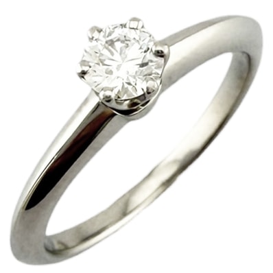 ティファニー ソリティア リング 指輪 9号 Pt950プラチナ ダイヤモンド レディース TIFFANY&Co. 中古
