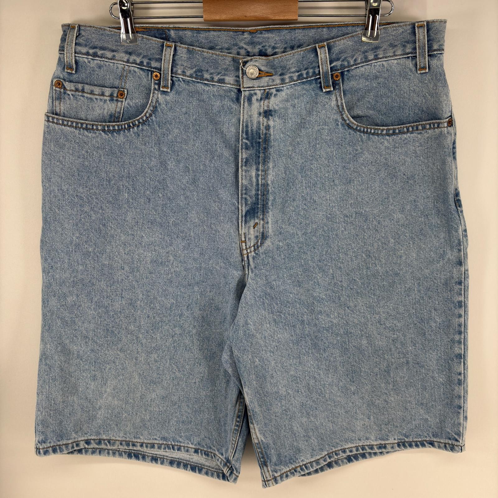 古着 90's/90年代 リーバイス Levi's パンツ テーパード バギー デニム ジーンズ ショーツ ハーフパンツ w40  ブルー系 メンズ