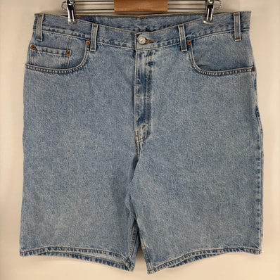古着 90's/90年代 リーバイス Levi's パンツ テーパード バギー デニム ジーンズ ショーツ ハーフパンツ w40 ブルー系 メンズ