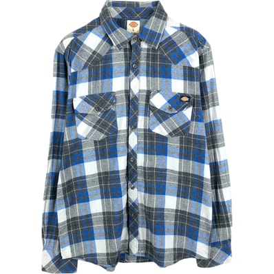 古着 ディッキーズ Dickies 長袖 フランネルチェックシャツ メンズL相当/eaa675491