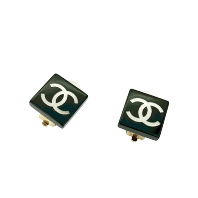CHANEL シャネル ココマーク スクエア 03A ブラック レディース イヤリング