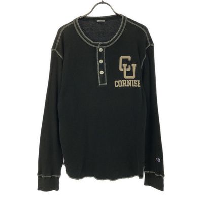 Champion 長袖 ヘンリーネック Tシャツ