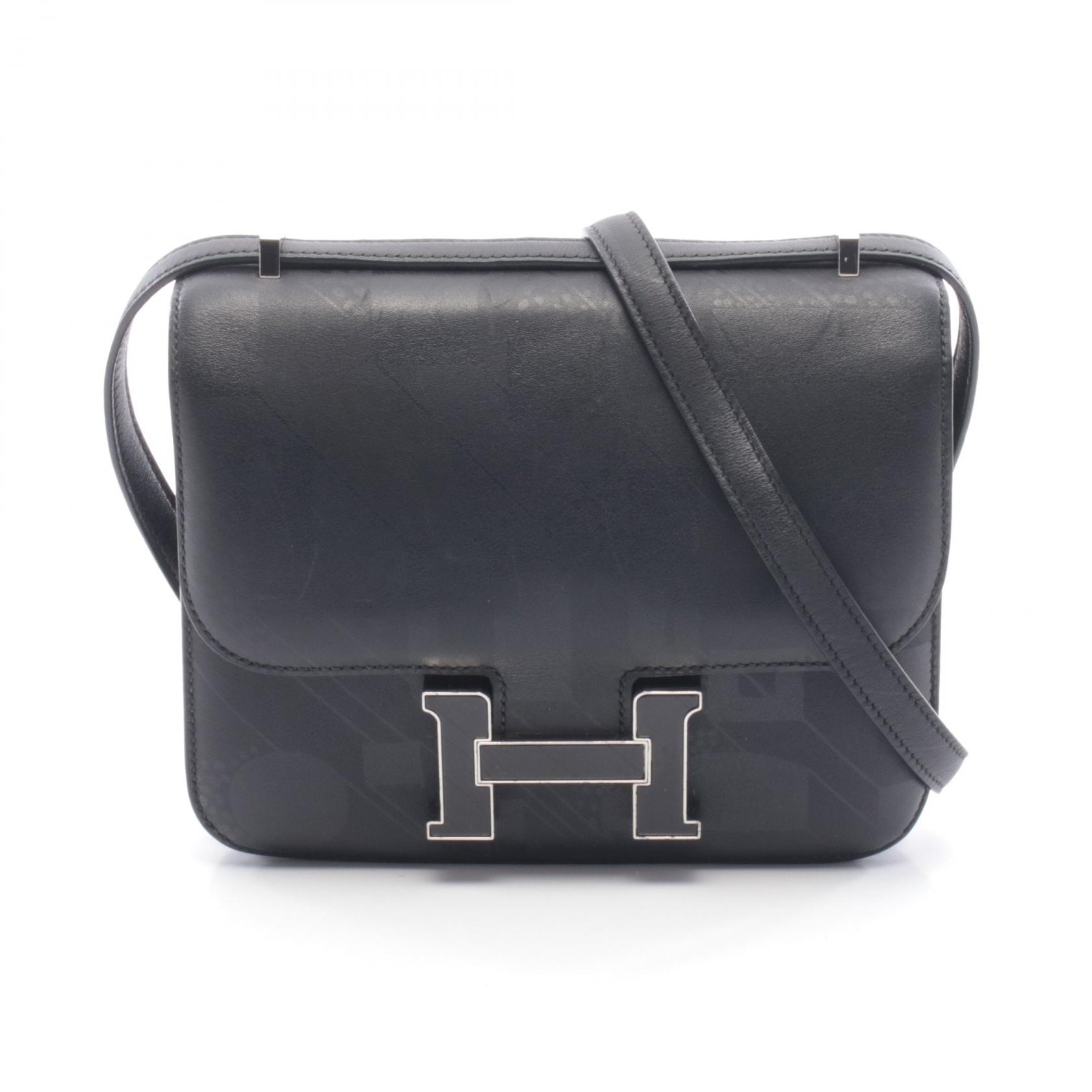 エルメス HERMES コンスタンス3 ミニ インプリメ ショルダーバッグ バッグ レザー ソンブレロ ソンブレロ A刻印(2017年製造) レディース ブラック系 【中古】