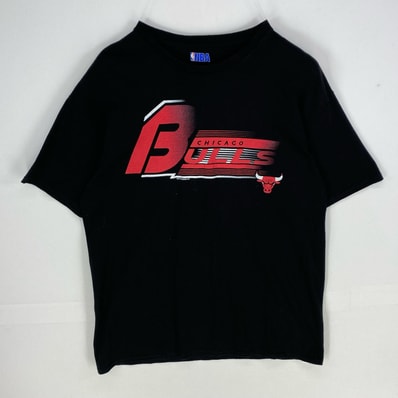 古着 NBA NBA 半袖Tシャツ シカゴブルズ クルーネック ショートスリーブ XL ブラック系 プリント メンズ