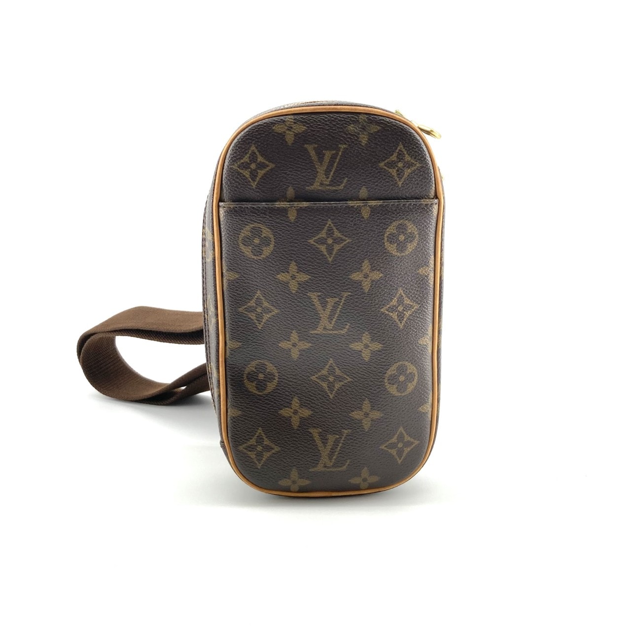 LOUIS VUITTON(ルイ・ヴィトン) モノグラム ポシェットガンジュ ストラップ 最短38cm~最長112cm 高さ 最短15cm~最長55cm コーティングキャンバス  / レザー M51870 ポシェット ブラウン