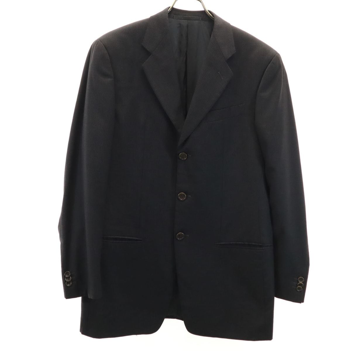 ARMANI COLLEZIONI アルマーニ コレツィオーニ イタリア製 ストライプ柄 テーラードジャケット 46 グレー