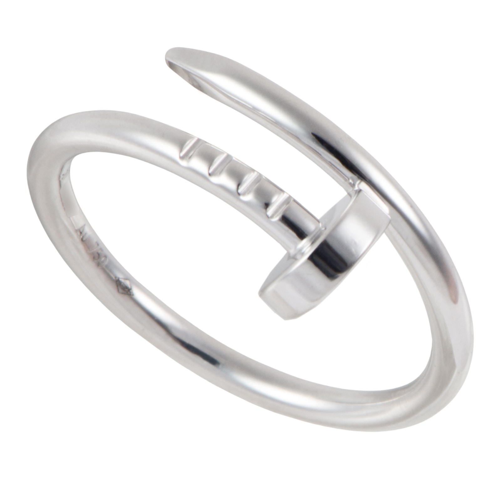 CARTIER カルティエ ジュスト アン クル リング スモールモデル CRB4226050 指輪 12号 K18WG シルバー【中古】