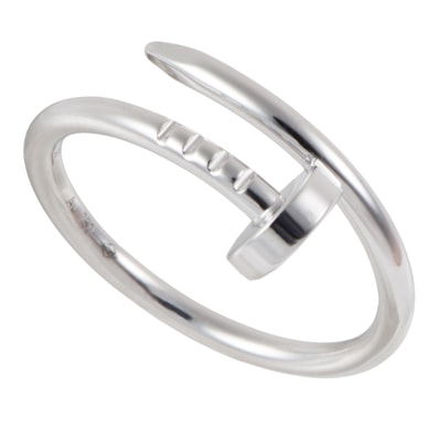 CARTIER カルティエ ジュスト アン クル リング スモールモデル CRB4226050 指輪 12号 K18WG シルバー【中古】