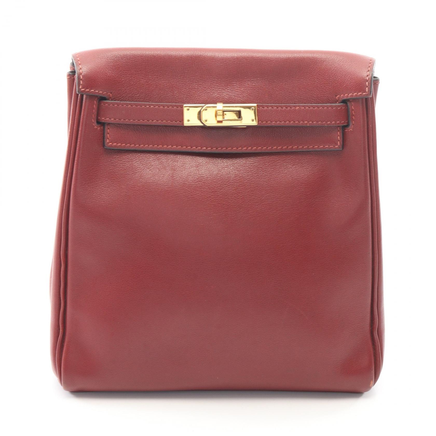 エルメス HERMES ケリーアドPM リュックサック バックパック バッグ レザー ヴォーガリバー ヴォーガリバー ボルドー ○Z刻印(1996年製造) レディース ボルドー系 【中古】