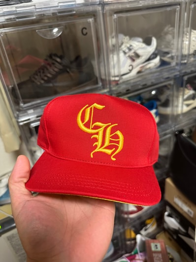 Chrome Hearts Baseball Cap 5 Panel CH "Red/Yellow"