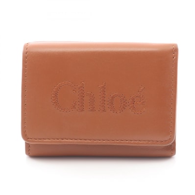 クロエ Chloe 三つ折り財布 財布 レザー レディース ブラウン系 CHC23AP875I10247 【中古】